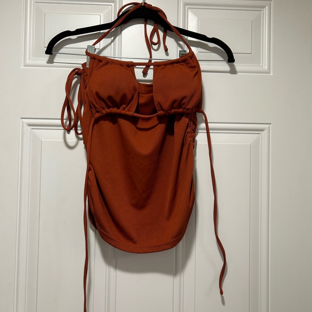 SHEIN Orange/Brown Skirt / Top two piece
